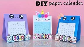 How to make a 2020 desk calendar | diy calendar |paper Mini calendar /paper crafts for school / DIY