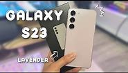 Samsung Galaxy S23 Unboxing (Lavender 256GB) | Aesthetic | Camera Test