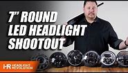 7 Inch Round LED Headlight Shootout - 2019 | Headlight Revolution