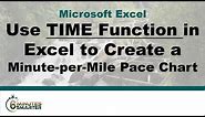 Use Excel Time Function to Make a Minute-per-Mile Pace Chart and Timing Band for Your Next Race