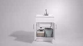 Presenza Shaker Laundry cabinet kit with pull-out faucet QL058