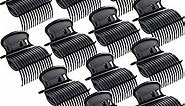 Hot Roller Clips Hair Curler Claw Clips Replacement Roller Clips for Women Girls Hair Section Styling (12 Pieces, Black)