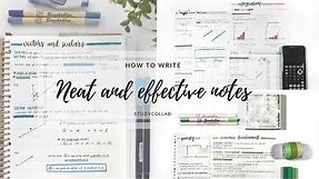 HOW TO TAKE NEAT AND EFFECTIVE NOTES FROM A TEXTBOOK + TIPS | studycollab: alicia