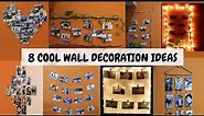 DIY 8 Cool Wall Decoration Ideas | Photo Hanging Ideas On Wall | Fairy Light Room Decorations Idea