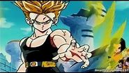 DBZ Future Trunks vs Android 17 and 18