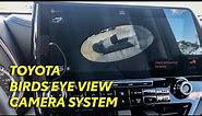 How to use the bird's eye view camera system on my Toyota