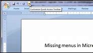How to show or restore the Microsoft Word Ribbon or Toolbar