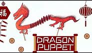 Chinese New year DRAGON Puppet🐉| Origami DRAGON | How to make Chinese Dragon Craft| DIY Paper Dragon