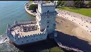 Belém Tower - Lisbon, Portugal - Drone Footage