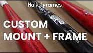 Custom Mount + Frame Baseball Bats