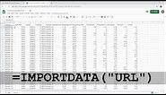 How to load weather data into Google Sheets