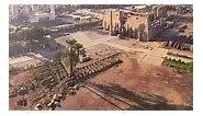 A wonderful view of Luxor Temple from the sky shows the details of the temple’s beauty and the precision of its design with the backdrop of the mighty Nile River✨credit to: agatalanz#egypt #luxor #luxortemple #adventure #sun #nile #nileriver #tour #history #design #details #art | SkyScape Hot Air Balloon Luxor