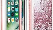 Caka iPhone 6s Plus Case, iPhone 6 Plus Glitter Full Body Protection Case with Built in Screen Protector Bling Sparkle Floating Girly Women Cute Liquid Case for iPhone 6s Plus 6 Plus (Rose Gold)