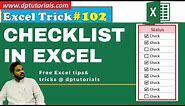 How To Create Checklist in Excel || Create an Interactive Checklist in Excel || Excel Tricks