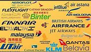Most Popular Airlines Logos and Countries