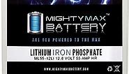 Mighty Max Battery 12V 55AH Lithium Replacement Battery compatible with Minn Kota Endura Trolling Motor