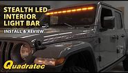 Quadratec LED Stealth Interior Mount Light Bar for Jeep Wrangler JL & Jeep Gladiator JT