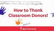 How to Thank Your Classroom Donors