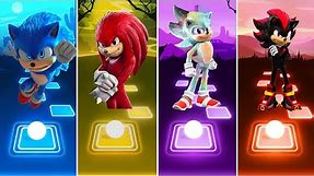 Sonic The Hedgehog 🆚 Knuckles The Echidna 🆚 Hyper The Hedgehog 🆚 Shadow The Hedgehog || Tiles Hop 🎯🎶