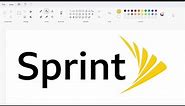 How to draw a Sprint Corporation logo using MS Paint | How to draw on your computer