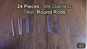 24 Pieces, 304 Stainless Steel, Round Rods - Assorted Diameter 1.5-8 mm all 100 mm Long REVIEW