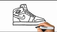How to DRAW a JORDAN 1 Shoes Easy Step by Step