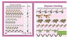 Dinosaur Counting up to 20 Worksheet