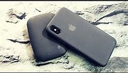 Black Apple Silicone Case ||iPhone X