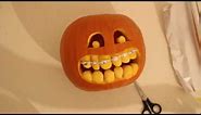Brace Face Pumpkin Carving (Halloween Time-lapse)