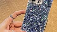 Case for iPhone 11 Pro Max Case Glitter Bling for Women Girls Sparkle Cover Cute Protective Phone Cases 6.5 inch (Blue)