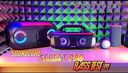 soundcore select pro | extreme bass test (mode partycast) flare 2 ,rave partycast, anker mini 3 pro