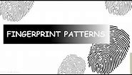 PERSONAL IDENTIFICATION- PATTERN AREA/TYPELINES/DELTA/CORE/FINGERPRINT PATTERNS/ARCHES/LOOPS/WHORLS