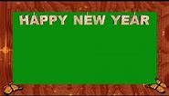 New Year Green Screen Frame | New Year Greeting Card 2024 Frame In Green Screen Background Effect HD