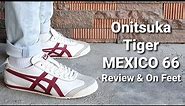 ONITSUKA TIGER MEXICO 66 (WHITE/BURGUNDY) - REVIEW and ON FEET | Sneakers Yo