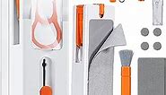 11-in-1 Keyboard Cleaning Kit, Laptop Cleaning Kit Keyboard Brush Cleaner Electronics Cleaner for Cell Phone/Earbuds/Camera Lens/Computer with Multifunctional Cleaning Tool (Orange)