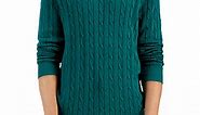 Club Room Men's Cable-Knit Cotton Sweater, Created for Macy's - Macy's