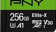 PNY 256GB Elite-X microSDXC UHS-I Memory Card - 100MB/s, U3, V30, A1, 4K, Full HD, micro SD