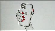 How to Draw a Hand Holding a Phone / Phone 12 Pro Max Holding in Hand - Pencil Sketch / Art Tutorial