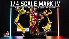 *IN DEPTH REVIEW" HotToys Quarter Scale Iron-Man Mark 4 Suit-up Gantry Set Unboxing & Review