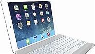 ZAGG Cover with Backlit Hinged Bluetooth keyboard for iPad Air - White