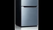 Hisense RT33D6AAE Compact Refrigerator with Double Door Top Mounted Freezer, 3.3 cu. ft., Stainless