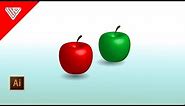 How To Create Apple With 3d Effect Use Adobe Illustrator