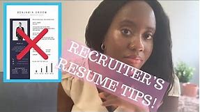 Recruiter’s Resume Tips | How to Write A Good Resume (from a recruiter)