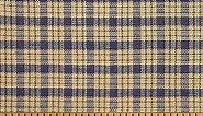 Emerson 2 Blue & Green Plaid Cotton Homespun Fabric by JCS - Sold by The Yard