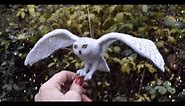 Snowy Owl In Flight Needle Felt Bird Tutorial