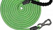 NTR 50FT Long Dog Leash, Rope Dog Leash with Swivel Lockable Hook and Comfortable Padded Handle, Dog Training Leash Lead for Walking, Hunting, Camping, Backyard for Small Medium and Large Dogs