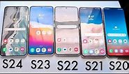 Samsung Galaxy S24 Vs Samsung Galaxy S23 Vs Galaxy S22 Vs Galaxy S21 Vs S20! (Comparison) (Review)