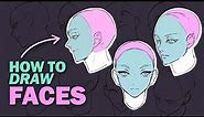 How I Draw Heads! ✨Easy Way - (Sketching Faces + Any Angle)
