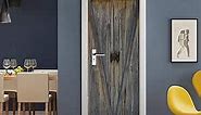 VIRANDA 3D Door Stickers Murals Peel and Stick - Wooden Door - Door Wallpaper Self-Adhesive Door Decals Removable PVC Waterproof Door Poster for Bedroom Living Room Door 30.3" x 78.7"