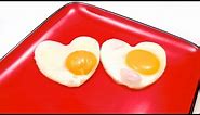 How to Make Heart Shaped Sunny side up Eggs / Easy Recipe for Valentine's Day